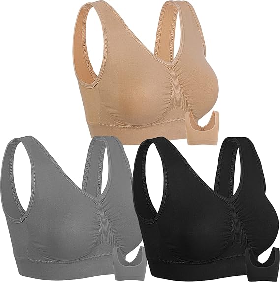 Onory 3 Pack Sports Bras for Women Wirefree Padded Workout Yoga Gym Fitness Bra Medium Support
