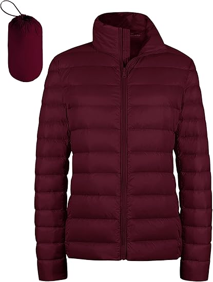 wantdo Women's Packable Ultra Light Weight Short Down Jacket